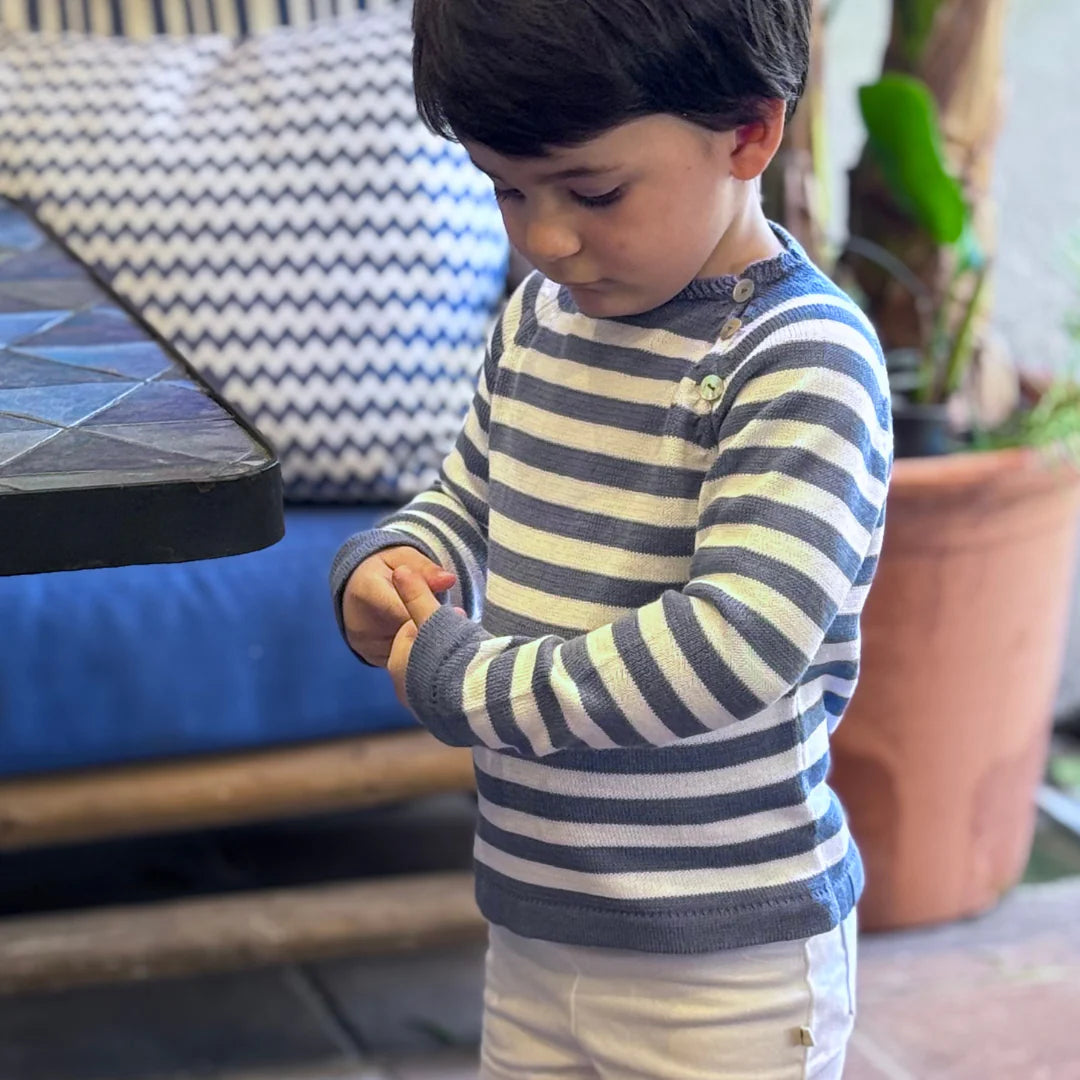 Jersey Rayas Azul Blanco