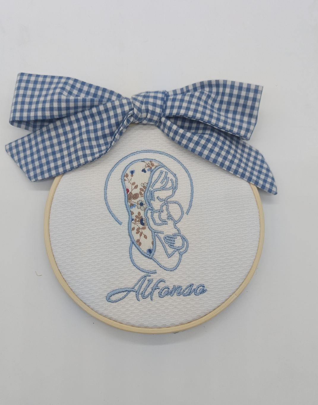 Virgencita Niña María en bastidor