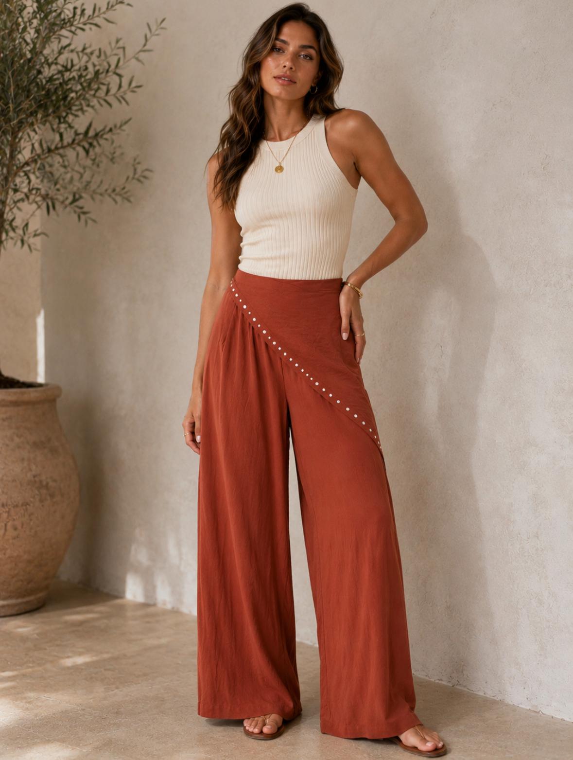 Pantalón Lino Tachuelas