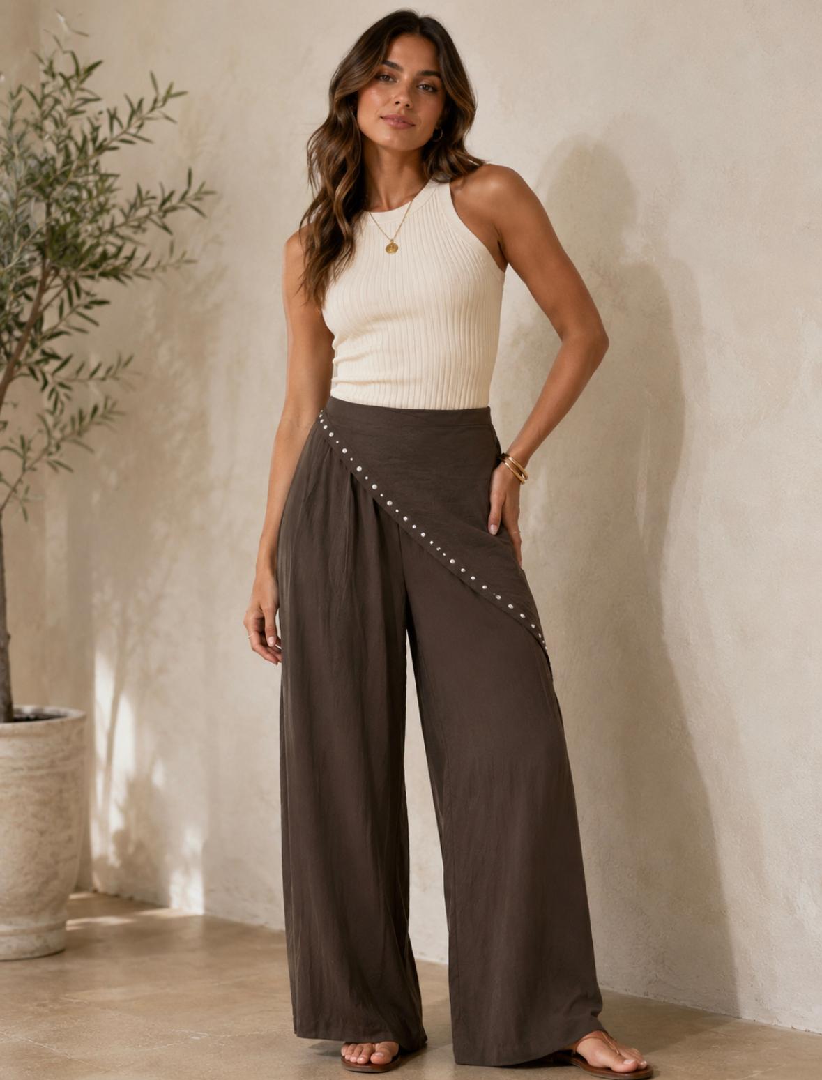Pantalón Lino Tachuelas