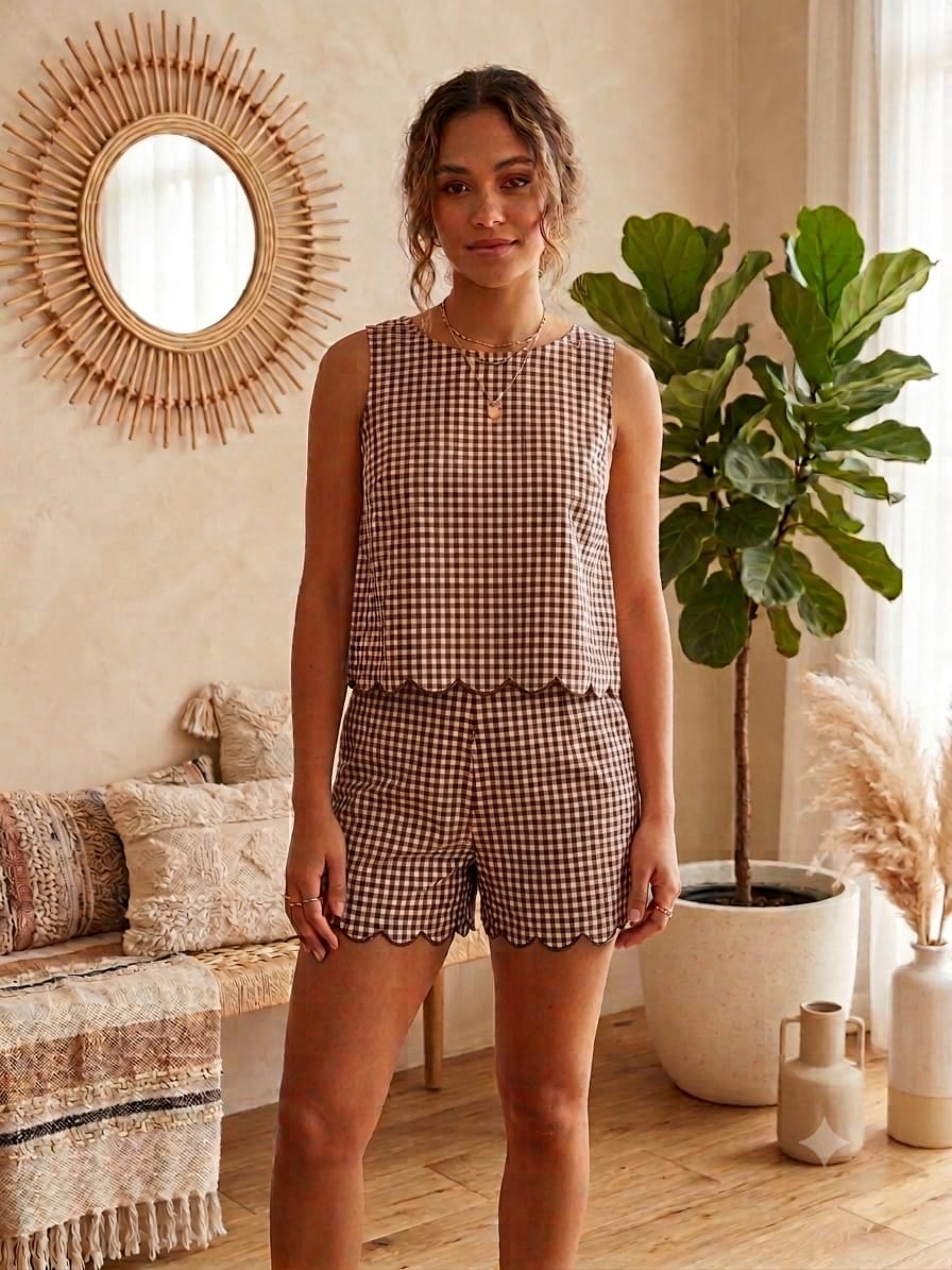 Conjunto Vichy corto