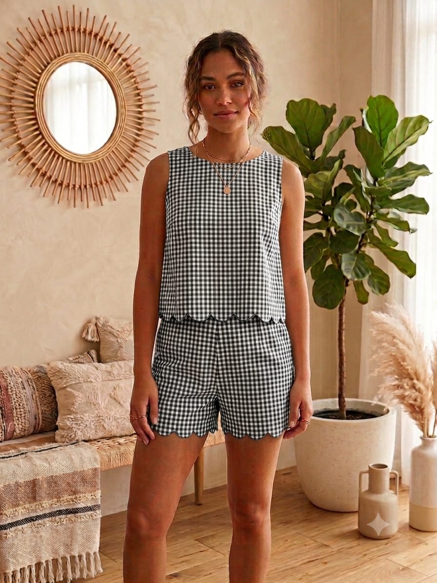 Conjunto Vichy corto